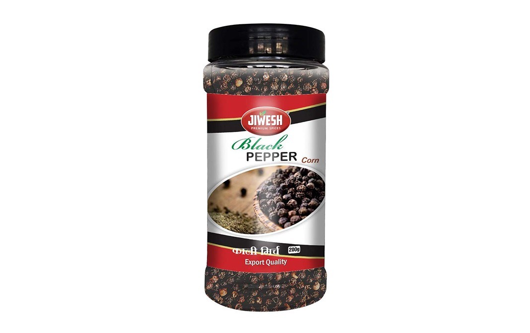Jiwesh Black Pepper Corn    Plastic Jar  200 grams
